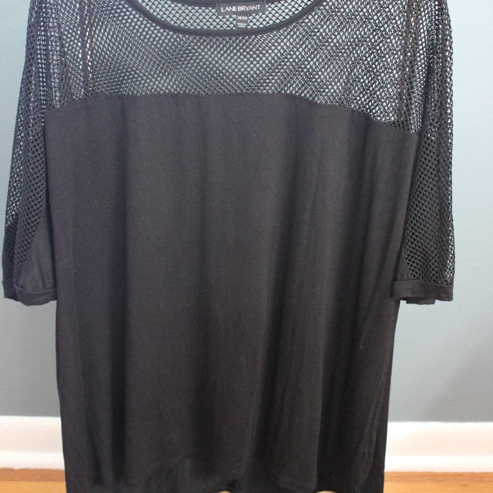Black Mesh Lane Bryant Top